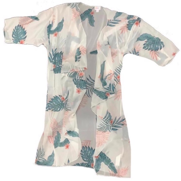 NWT LuLaRoe Shirley Kimono (L) Sheer Lightweight Boho Duster Cardigan Cover-Up - Picture 9 of 9